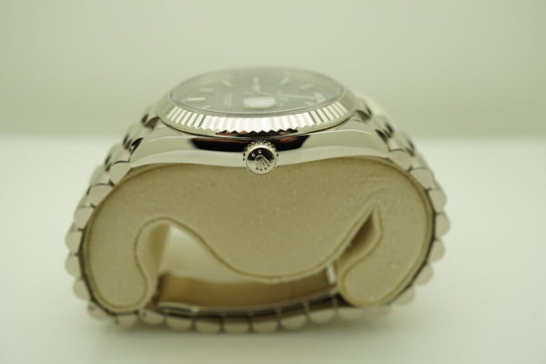 Rolex 228239 DAY DATE 18K WHITE GOLD DARK RHODIUM STRIPE DIAL 40MM FULL SET - Image 3