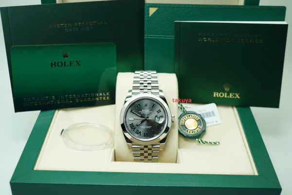 BRAND NEW Rolex 126300 DATEJUST 41 WIMBLEDON DIAL JUBILEE BAND 2020 FULL SET - Image 2