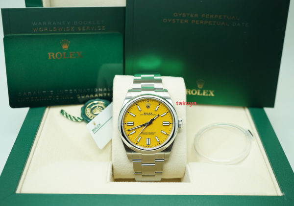BRAND NEW Rolex 124300 OYSTER PERPETUAL YELLOW DIAL 41MM 2021 COMPLETE SET - Image 2