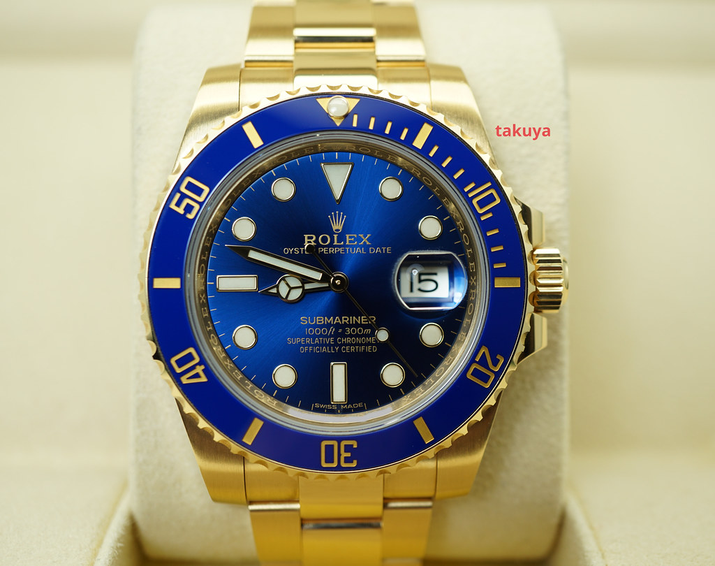 submariner full gold blue