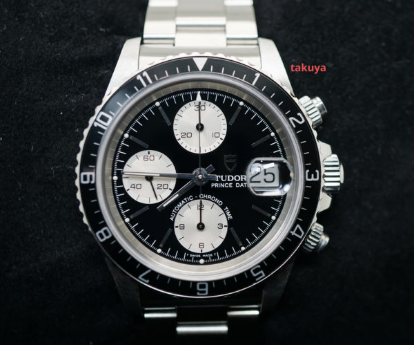 Tudor 79270 BIG BLOCK PRINCE DATE PRE-TIGER CHRONOGRAPH BLACK DIAL BOXES PAPERS