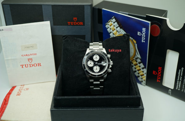 Tudor 79270 BIG BLOCK PRINCE DATE PRE-TIGER CHRONOGRAPH BLACK DIAL BOXES PAPERS - Image 2