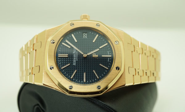 Audemars PIGUET ROYAL OAK JUMBO ROSE GOLD ULTRA THIN 15202OR BLUE DIAL FULL SET - Image 11