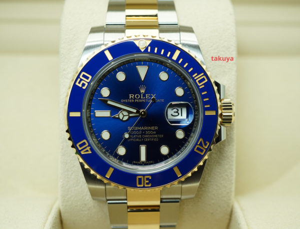 Rolex 116613LB SUBMARINER 2 TONE SUNBURST BLUE DIAL 2020 WARRANTY FULL SET