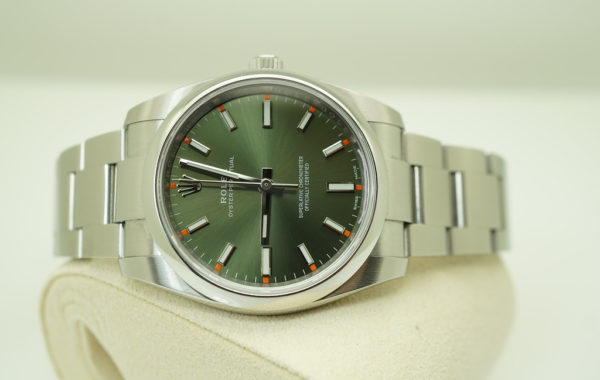 Rolex 114200 OYSTER PERPETUAL 34MM OLIVE GREEN DIAL 2019 WARRANTY COMPLETE SET - Image 10