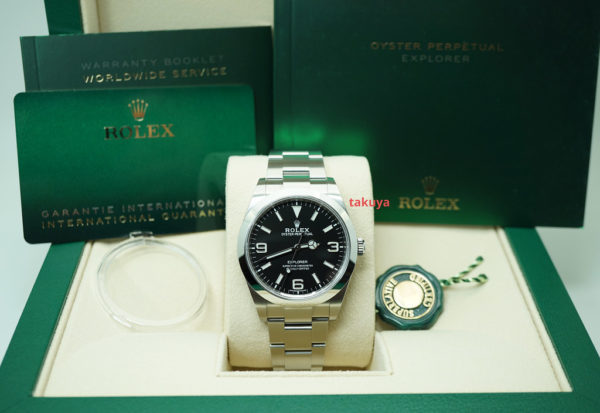 BRAND NEW Rolex 214270 EXPLORER I FULL LUME DIAL 39MM 2021 COMPLETE SET - Image 2