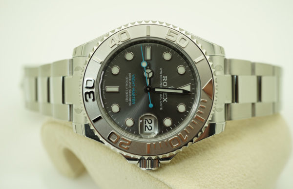 BRAND NEW Rolex 268622 YACHTMASTER PLATINUM BEZEL SLATE DIAL 37MM 2021 FULL SET - Image 8