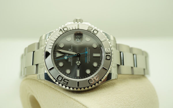 BRAND NEW Rolex 268622 YACHTMASTER PLATINUM BEZEL SLATE DIAL 37MM 2021 FULL SET - Image 9