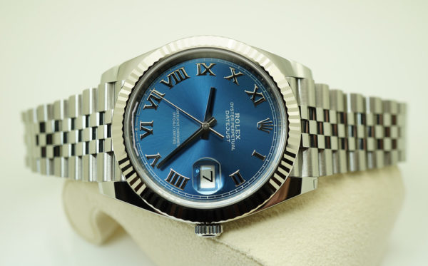 MINT Rolex 126334 DATEJUST 41 FLUTED BEZEL BLUE ROMAN DIAL JUBILEE 2020 FULL SET - Image 9
