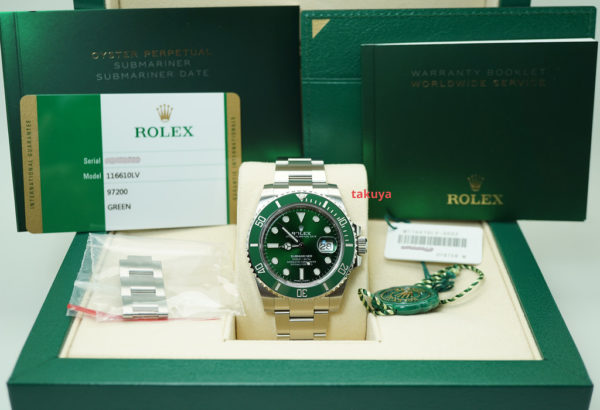 Rolex 116610LV SUBMARINER HULK GREEN DIAL RANDOM 2020 WARRANTY COMPLETE SET - Image 2