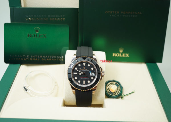 BRAND NEW Rolex 126655 YACHTMASTER EVEROSE GOLD CERAMIC BEZEL OYSTERFLEX 40MM 2021 - Image 2