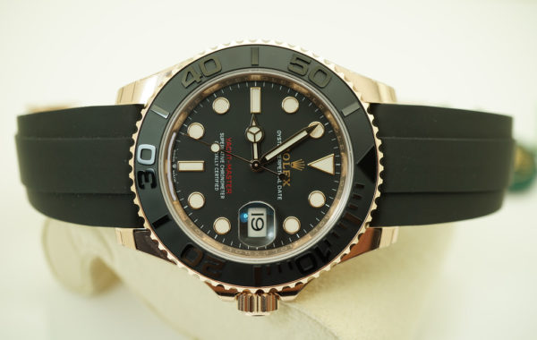 BRAND NEW Rolex 126655 YACHTMASTER EVEROSE GOLD CERAMIC BEZEL OYSTERFLEX 40MM 2021 - Image 6