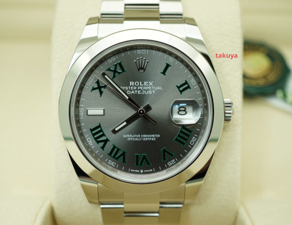 BRAND NEW Rolex 126300 DATEJUST 41 WIMBLEDON DIAL OYSTER BAND 2021 FULL SET