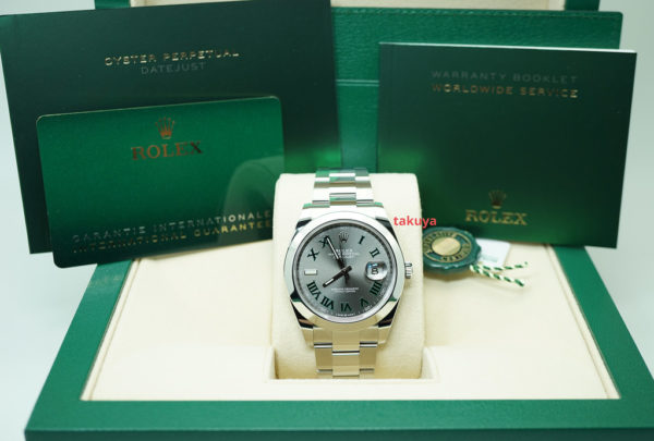 BRAND NEW Rolex 126300 DATEJUST 41 WIMBLEDON DIAL OYSTER BAND 2021 FULL SET - Image 2