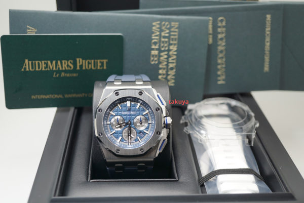 MINT Audemars PIGUET ROYAL OAK OFFSHORE 26480TI NEW BLUE DIAL 2020 42MM FULL SET - Image 2