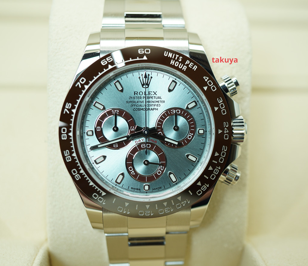 Rolex 116506 PLATINUM DAYTONA ICE BLUE DIAL 2021 WARRANTY COMPLETE SET ...