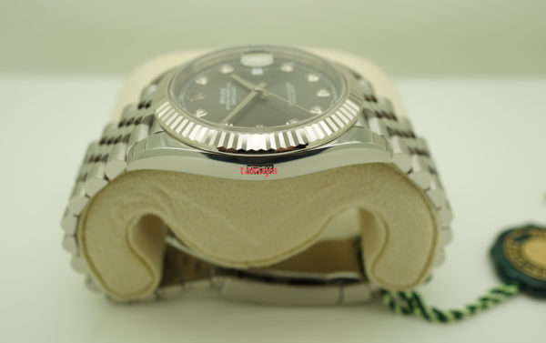 BRAND NEW Rolex 126334 DATEJUST 41 FLUTED BEZEL SLATE DIAMOND DIAL JUBILEE BAND 2021 FULL SET - Image 4