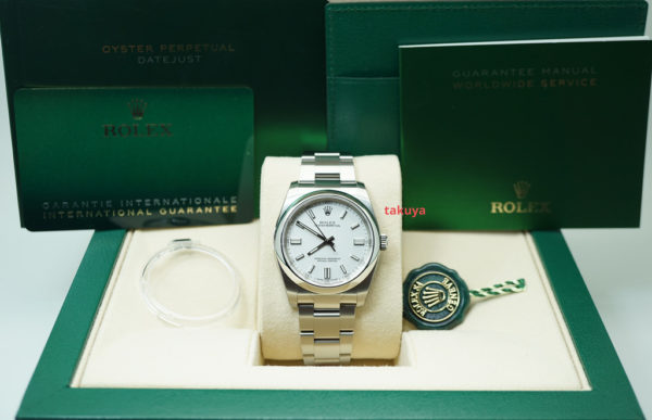 BRAND NEW Rolex 116000 OYSTER PERPETUAL WHITE STICK DIAL 36MM 2021 FULL SET - Image 2