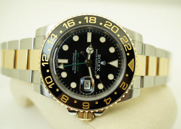 Rolex 116713LN GMT MASTER II CERAMIC 18K YG STEEL 2016 WARRANTY FULL SET - Image 9