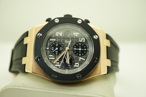Audemars PIGUET OFFSHORE 18K ROSE GOLD RUBBER CLAD 42MM BOXES PAPERS - Image 10