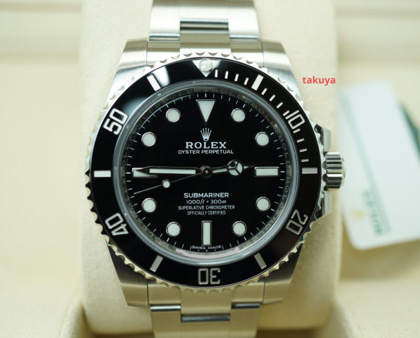 NEW Rolex 114060 SUBMARINER CERAMIC NO DATE 2020 WARRANTY COMPLETE SET
