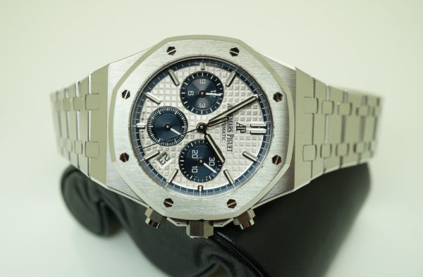 MINT Audemars PIGUET ROYAL OAK CHRONOGRAPH 26315 BLUE SILVER DIAL 2019 FULL SET - Image 10