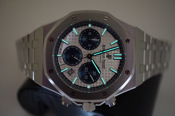 MINT Audemars PIGUET ROYAL OAK CHRONOGRAPH 26315 BLUE SILVER DIAL 2019 FULL SET - Image 12