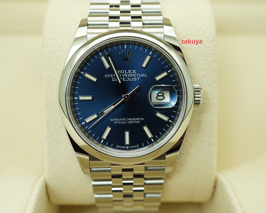 Rolex 126200 DATEJUST 36MM BLUE STICK DIAL JUBILEE BAND
