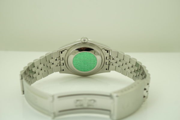 Rolex 16200 DATEJUST 36MM STAINLESS STEEL RHODIUM ROMAN DIAL JUBILEE FULL SET - Image 9