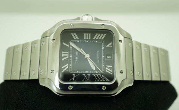 Cartier SANTOS DE CARTIER LARGE STEEL BLUE DIAL 2019 WARRANTY FULL SET - Image 10