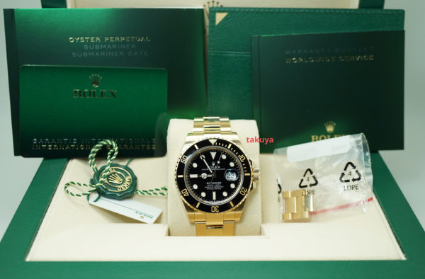 Rolex 126618LN SUBMARINER 18K YELLOW GOLD BLACK DIAL 41MM 2020 MODEL FULL SET - Image 2