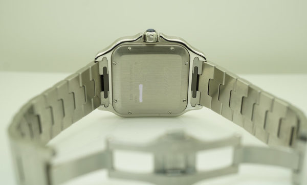 Cartier SANTOS DE CARTIER LARGE STEEL BLUE DIAL 2019 WARRANTY FULL SET - Image 8