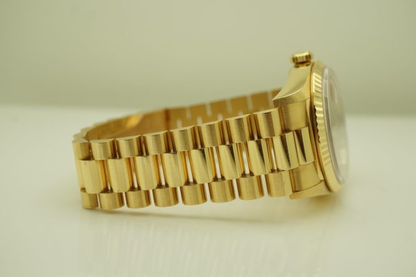 Rolex 18238 DAY-DATE PRESIDENT 18K YG DOUBLE QUICK SET CHAMPAGNE TAPESTRY DIAL FULL SET - Image 6