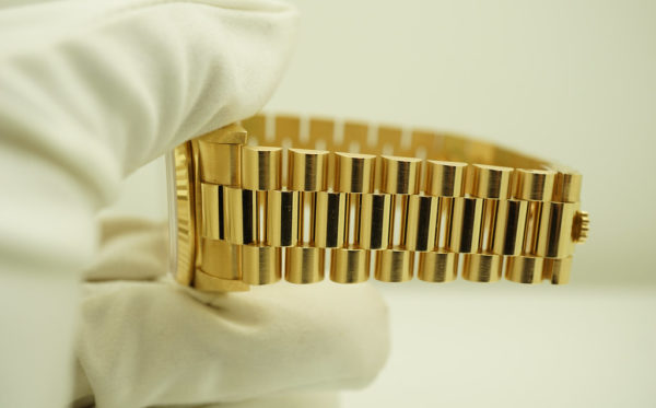 Rolex 18238 DAY-DATE PRESIDENT 18K YG DOUBLE QUICK SET CHAMPAGNE TAPESTRY DIAL FULL SET - Image 9