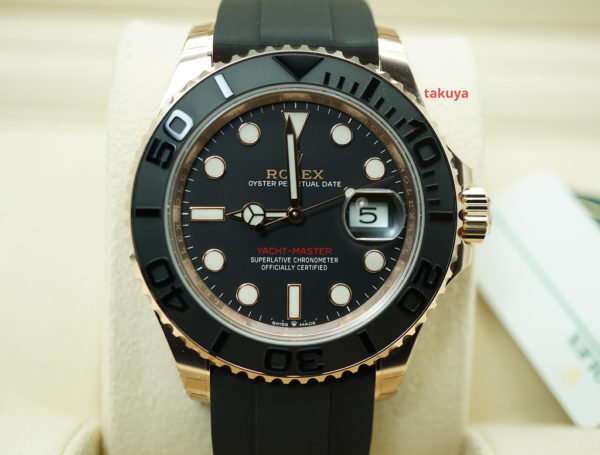 BRAND NEW Rolex 126655 YACHTMASTER 18K ROSE GOLD OYSTERFLEX 40MM 2021 COMPLETE SET