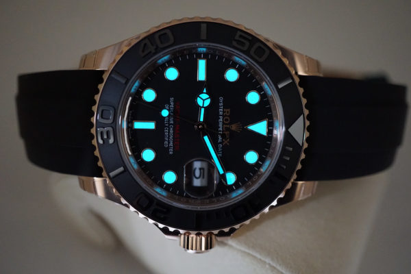 BRAND NEW Rolex 126655 YACHTMASTER 18K ROSE GOLD OYSTERFLEX 40MM 2021 COMPLETE SET - Image 9