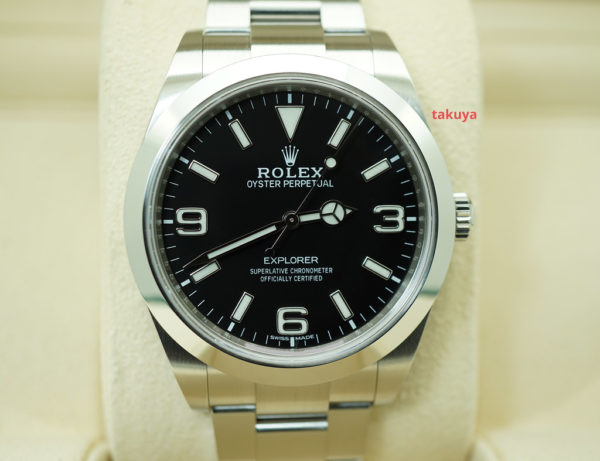 Rolex 214270 EXPLORER I FULL LUME DIAL 39MM 2019 WARRANTY FULL SET