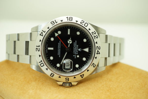 Rolex 16570 EXPLORER II 40MM BLACK DIAL P SERIAL SEL HOLES CASE BOXES PAPERS - Image 10