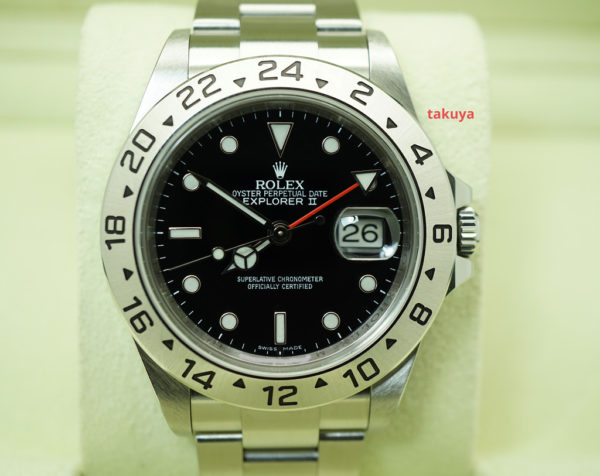 Rolex 16570 EXPLORER II 40MM BLACK DIAL M SERIAL 3186 MOVEMENT ENGRAVED REHAUL