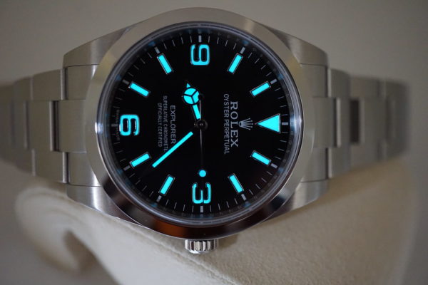 Rolex 214270 EXPLORER I FULL LUME DIAL 39MM 2018 WARRANTY FULL SET - Image 11