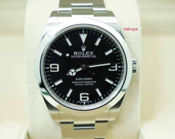 Rolex 214270 EXPLORER I FULL LUME DIAL 39MM 2018 WARRANTY FULL SET