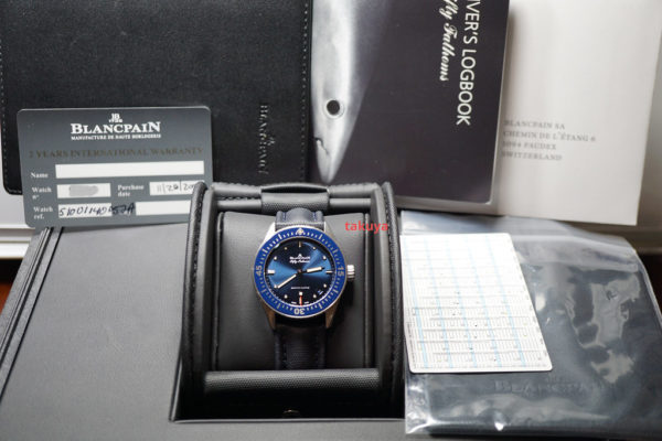 Blancpain FIFTY FATHOMS BATHYSCAPHE 38MM BLUE DIAL STAINLESS STEEL 2020 FULL SET - Image 2