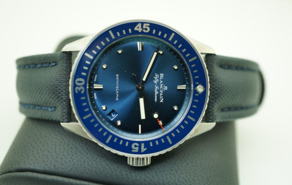 Blancpain FIFTY FATHOMS BATHYSCAPHE 38MM BLUE DIAL STAINLESS STEEL 2020 FULL SET - Image 8