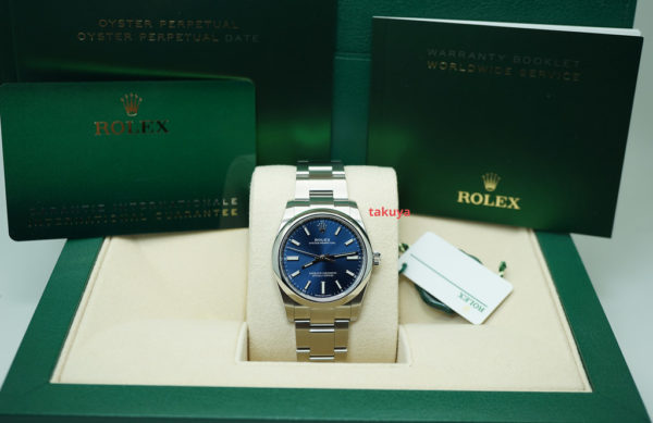 BRAND NEW Rolex 124200 OYSTER PERPETUAL 34MM BLUE DIAL 2021 COMPLETE SET - Image 2