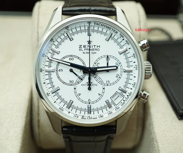 Zenith EL PRIMERO 36000 VPH STAINLESS STEEL WHITE DIAL 42MM FULL SET