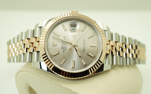 MINT Rolex 126331 DATEJUST 41 ROSE GOLD STEEL SUNDUST DIAL JUBILEE BAND 2021 FULL SET - Image 10