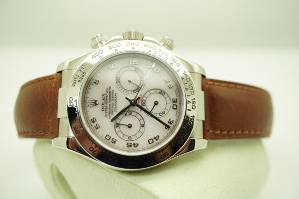 Rolex 16519 ZENITH DAYTONA 18K WHITE GOLD MOTHER OF PEARL MOP ARABIC DIAL - Image 9