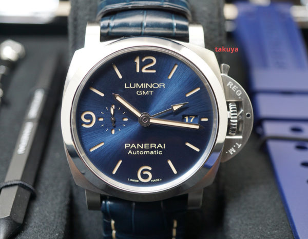 Panerai PAM 1033 LUMINOR 1950 GMT BLUE DIAL 44MM 2021 COMPLETE SET
