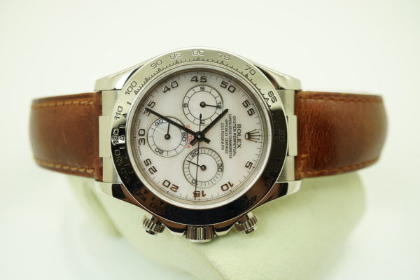 Rolex 16519 ZENITH DAYTONA 18K WHITE GOLD MOTHER OF PEARL MOP ARABIC DIAL - Image 8