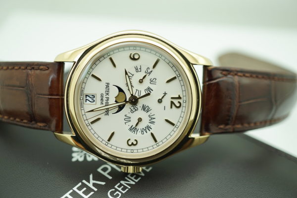 Patek PHILIPPE 5146J ANNUAL CALENDAR YELLOW GOLD CREAM DIAL SERVICED FULL SET - Image 8